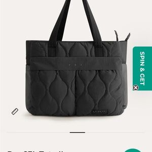 PAZ Black Quilted Tote Bag